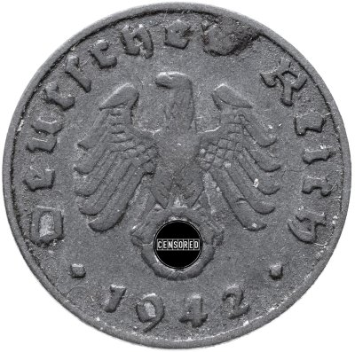купить Германия, Третий рейх 1 рейхспфенниг (reichspfennig) 1942, знак монетного двора "В" - Вена