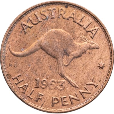 купить Австралия 1/2 пенни (penny) 1963