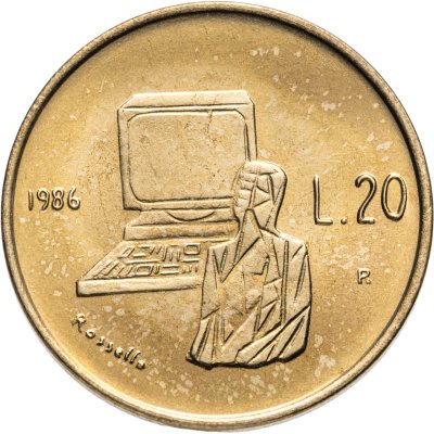 купить Сан-Марино 20 лир (lire) 1986 "Эволюция технологий"