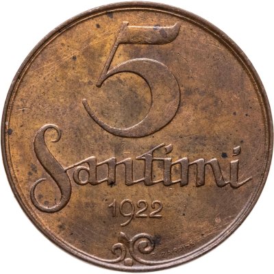 купить Латвия 5 сантимов (santimi) 1922