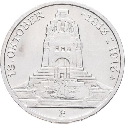 купить Германия (Империя), Саксония 3 марки (mark) 1913 "100 лет битвы при Лейпциге (битве народов)"