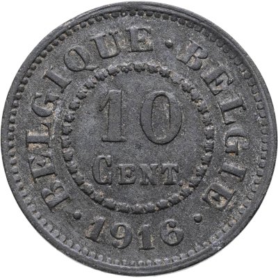 купить Бельгия 10 сантимов (centimes) 1916 немецкая оккупация