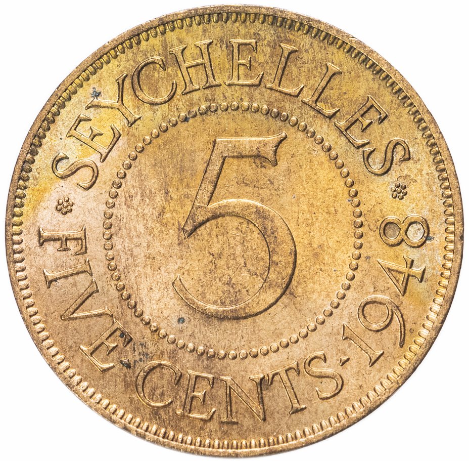 купить Сейшельские острова 5 центов 1948