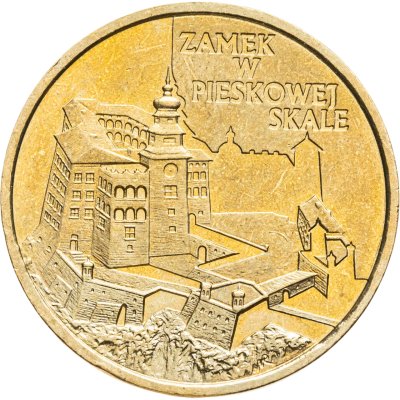 купить Польша 2 злотых (zlote) 1997 - "Замки и дворцы Польши: Замок Песковая Скала"