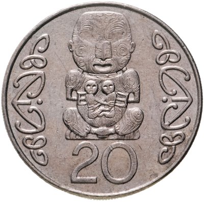 купить Новая Зеландия 20 центов 2002 "Идол Пукаки"