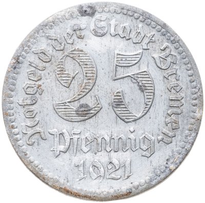 купить Германия, Бремен 25 пфеннигов 1921