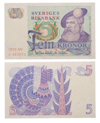купить Швеция 5 крон 1979 года (Pick 51d)