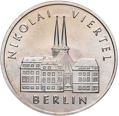 купить Германия (ГДР) 5 марок 1987 "750 лет Берлину – Квартал Николаи"