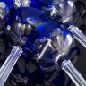 Купить Набор рюмок на высокой ножке для подачи крепких напитков в готическом стиле, на 6 персон, стекло, кобальт, Западная Европа, 1910-1930 гг.
