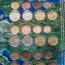 Купить Германия, Финляндия, Италия Три полных годовых набора Евро из 24 монет 1999 - 2008 в листе СОМС