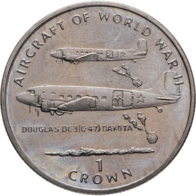 купить Остров Мэн 1 крона (crown) 1995 "Авиация Второй Мировой войны - Douglas DC-3"