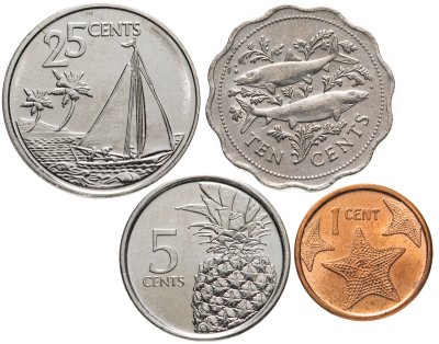 купить Багамские острова Багамы - набор 4 монет 1, 5, 10, 25 центов 1998 - 2015 год
