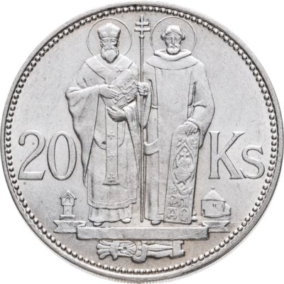 купить Словакия 20 крон 1941 "Кирилл и Мефодий"