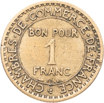 купить Франция 1 франк (franc) 1921