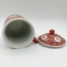 Купить Кружка с крышкой (заварочная), украшенная экзотическим цветочным декором, фарфор, роспись, крытье, Китай, 1970-1990 гг.