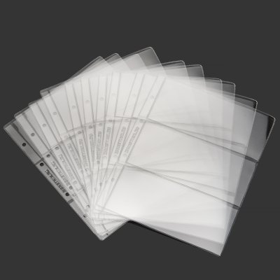 купить Комплект из 10-ти листов для хранения банкнот на 3 ячейки. Формат "Optima". Размер 200х250 мм