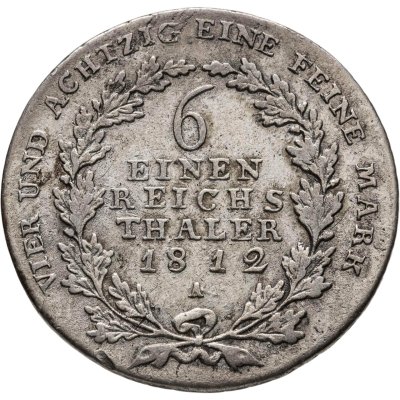 купить Германия, Пруссия 1/6 рейхсталера 1812