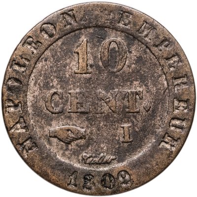 купить Франция 10 сантимов 1809 Наполеон Бонапарт
