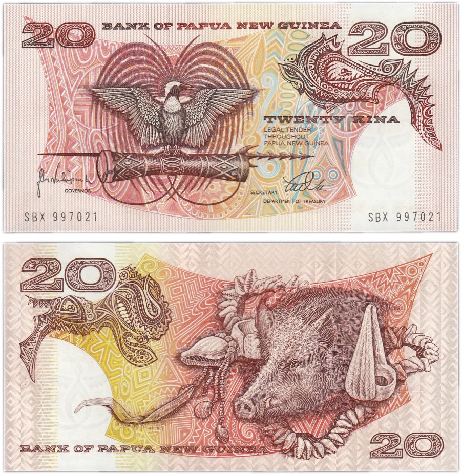 купить Папуа - Новая Гвинея 20 кина 1988 (Pick 10)