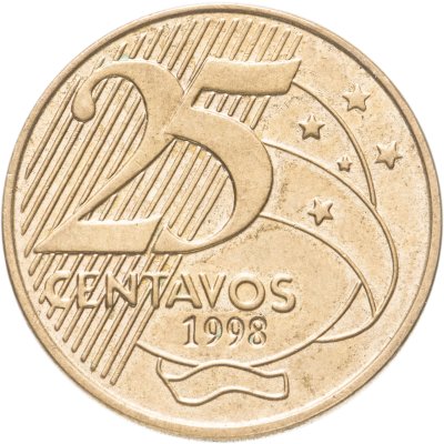 купить Бразилия 25 сентаво (centavos) 1998