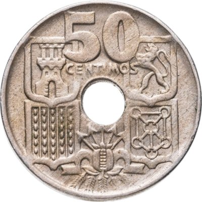 купить Испания 50 сентимо (centimos) 1949