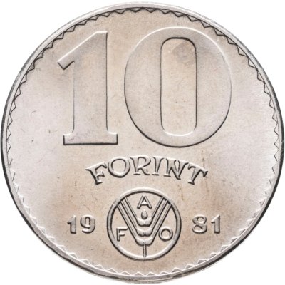 купить Венгрия 10 форинтов (forint) 1981 Продовольственная программа - ФАО