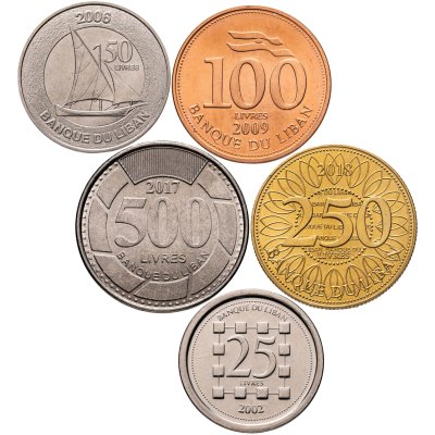 купить Ливан, набор из 5 монет 2002-2018