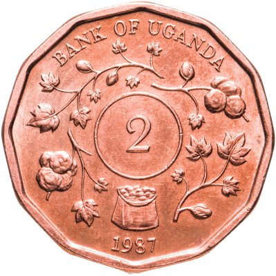 купить Уганда 2 шиллинга 1987