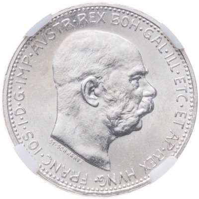 купить Австро-Венгрия 1 крона 1915 для Австрии в слабе ННР MS64