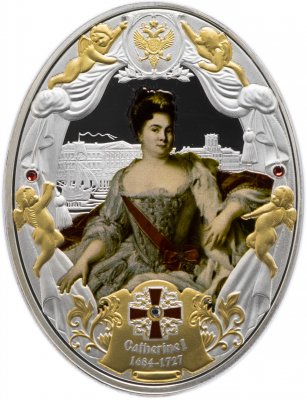 купить Ниуэ 5 долларов 2014 "Екатерина I" в подарочной коробке с сертификатом