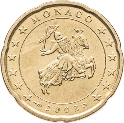 купить Монако 20 центов (cents) 2002