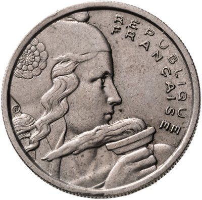 купить Франция 100 франков (francs) 1955 B знак монетного двора: "B" - Бомон-ле-Роже