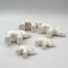 Купить Набор из пяти фигурок слонов, мрамор, резьба, СССР, 1970-1990 гг.
