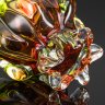 Купить Конфетница в форме корзины с градиентом от коричневого к зеленому, стекло, гутная техника, Egermann, Чехословакия, 1970-1990 гг.