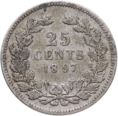 купить Нидерланды 25 центов (cents) 1897