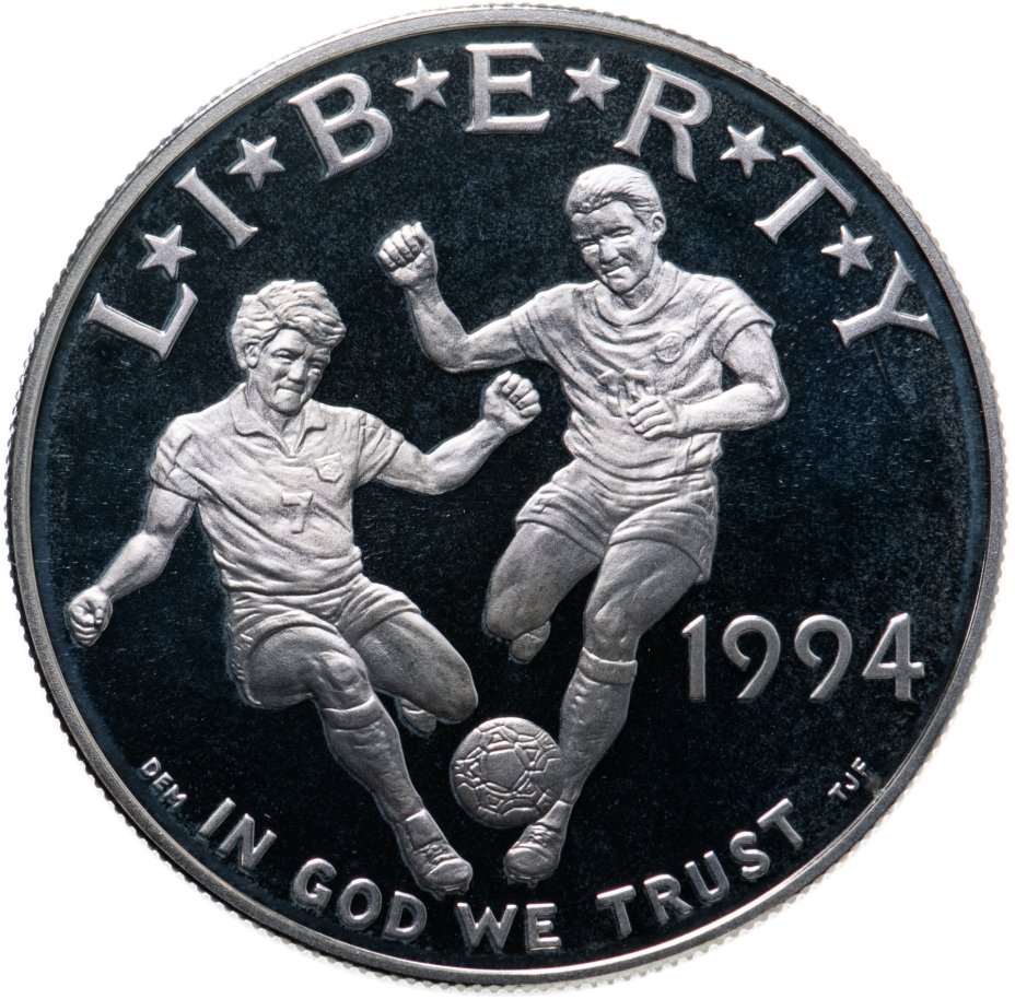 купить США 1 доллар (dollar) 1994 S Чемпионат мира по футболу 1994 знак монетного двора: "S" - Сан-Франциско