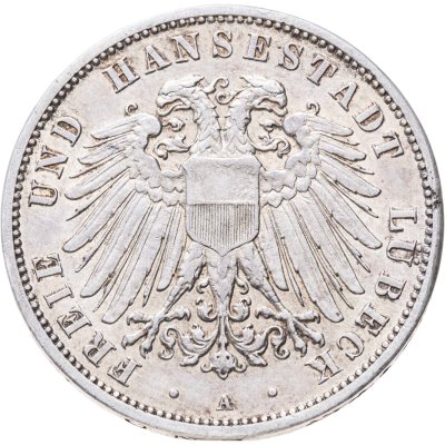 купить Германская Империя, Любек 3 марки 1908