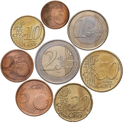 купить Германия, набор из 8 разменных монет евро монетного двора Штуттгарт - знак монетного двора "F"