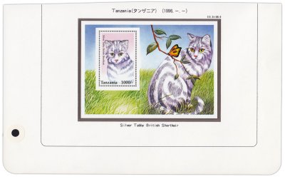 купить Танзания блок 1996 "Кошки"