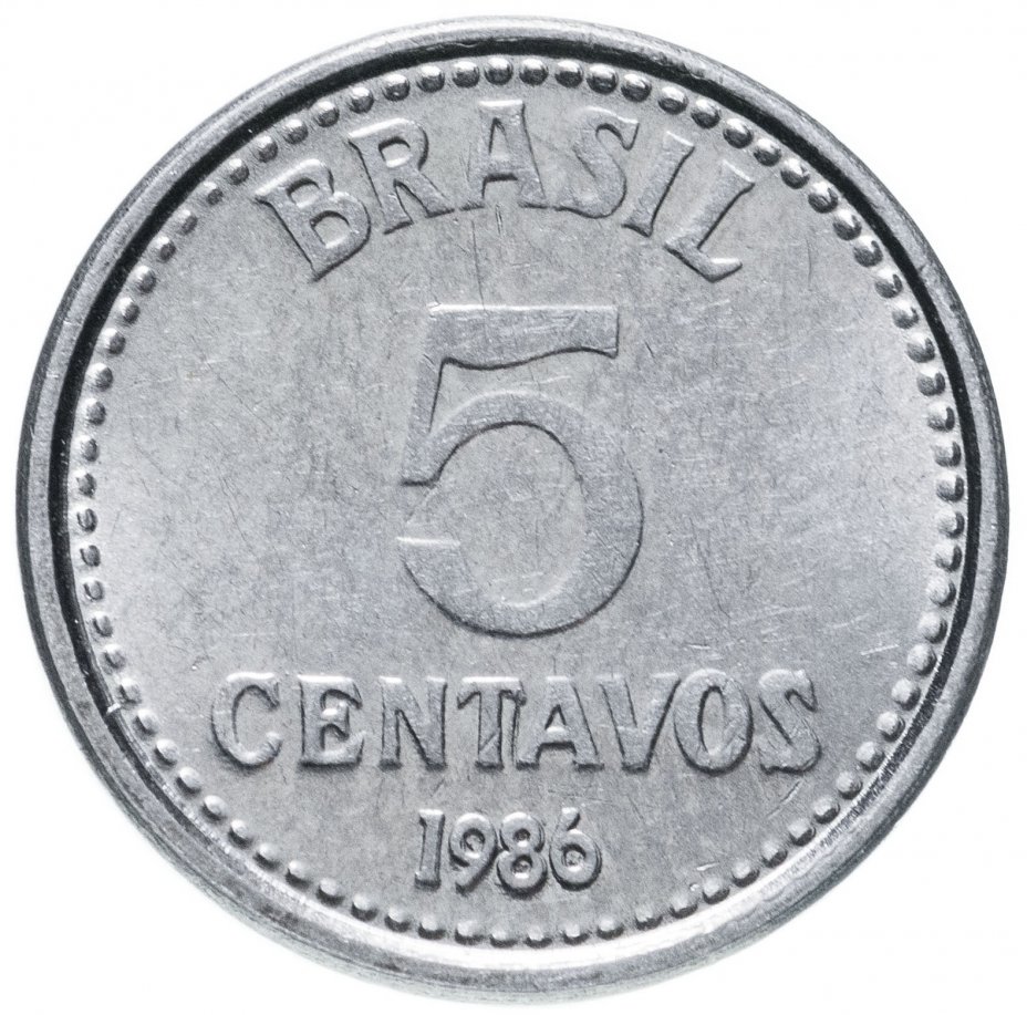 купить Бразилия 5 сентаво 1986