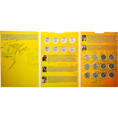 купить США полный набор из 20-ти монет 1/4 доллара (25 центов, квотер) P Американские женщины в капсульном альбоме