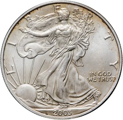 купить США 1 доллар (dollar) 2003 Американский серебряный орёл Без отметки монетного двора
