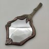 Купить Зеркало ручное с цветочным декором в стиле модерн, металл, стекло, СССР, 1970-1990 гг.