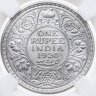 Купить Британская Индия 1 рупия (rupee) 1920 в слабе Монетник.ру MS63