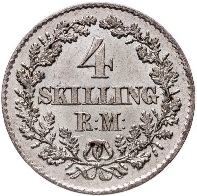 купить Дания 4 скиллинга (skilling) 1871