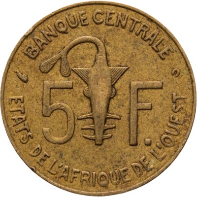 купить Западная Африка (BCEAO) 5 франков (francs) 2002