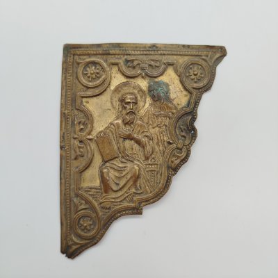 купить Накладка на Евангелие с изображение апостола Матфея, латунь, Российская империя, 1850-1900 гг.