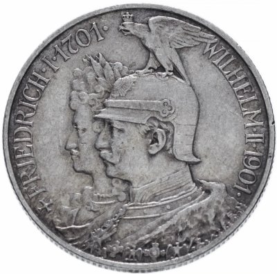 купить Германская Империя Пруссия 2 марки 1901 "200 лет Пруссии"
