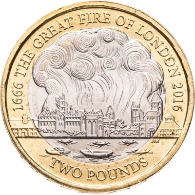 купить Великобритания 2 pounds (фунта) 2016 "350 лет Великому лондонскому пожару"