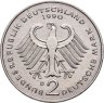 Купить Германия 2 марки 1990 "Курт Шумахер, 30 лет Федеративной Республике"